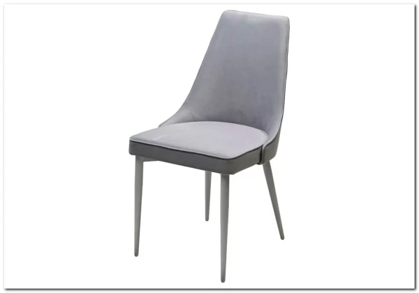 Стул NEPAL-P СВЕТЛО-СЕРЫЙ BM-4, велюр/ белый каркас