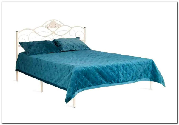 Купить Кровать Federica (mod. AT-881) 160*200 (Queen bed), Белый (butter white) с доставкой по России по цене производителя можно в магазине Другая Мебель в Липецке