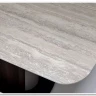 Стол DAGFINN 160 IVORY TRAVERTINE SOLID CERAMIC / Кофе / Орех, ®DISAUR