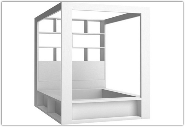 Купить Кровать со шкафом библиотечным и балдахином с основанием 160x200 4You by VOX с доставкой по России по цене производителя можно в магазине Другая Мебель в Липецке