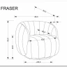 Кресло Halmar FRASER (кремовый)