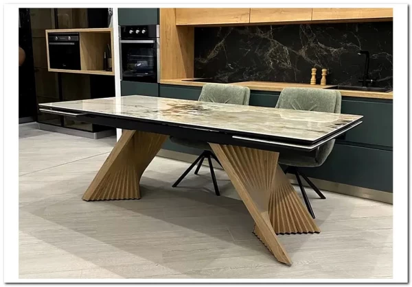 Стол МАНХЭТТЕН 200 PANDORA, керамика / Дуб Галифакс