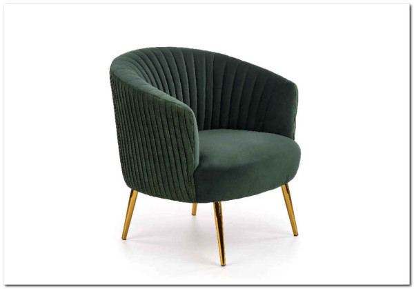 Кресло CROWN  Halmar (темно-зеленый/золотой)