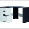 Стол письменный угловой Young Users by VOX белый/чёрный по цене 46 906 руб. в магазине Другая Мебель в Липецке