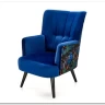 Кресло Halmar PAGONI (темно-синий/черный)