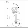 Стул барный Halmar H125 (серый/черный)