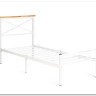 Купить Кровать Iris (mod.9311) дерево гевея/металл, 90*200 см (Single bed), Белый (White) с доставкой по России по цене производителя можно в магазине Другая Мебель в Липецке