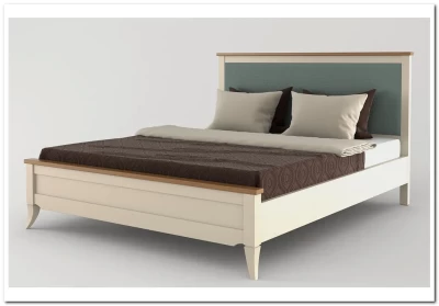 Кровать двуспальная Римини с мягким изголовьем