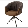 Стул ГИССЕН (GISSEN) 360 град., цвет КОФЕ HP032-08A PU / V885-1, экокожа / ткань / ЛАТТЕ, ®DISAUR